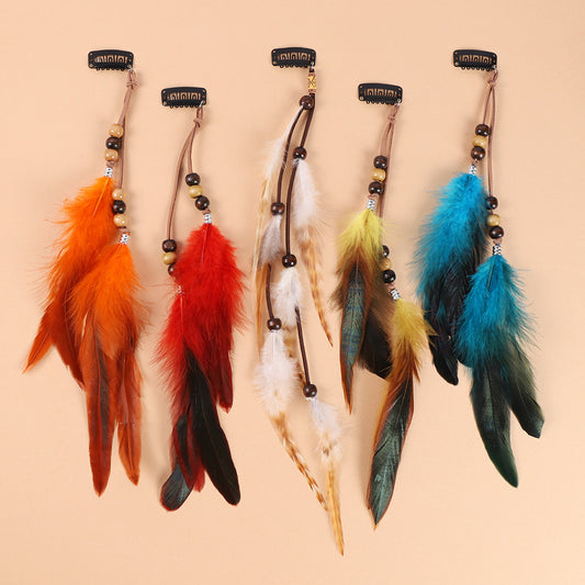 Vibrant feather hair accessory - image 2
