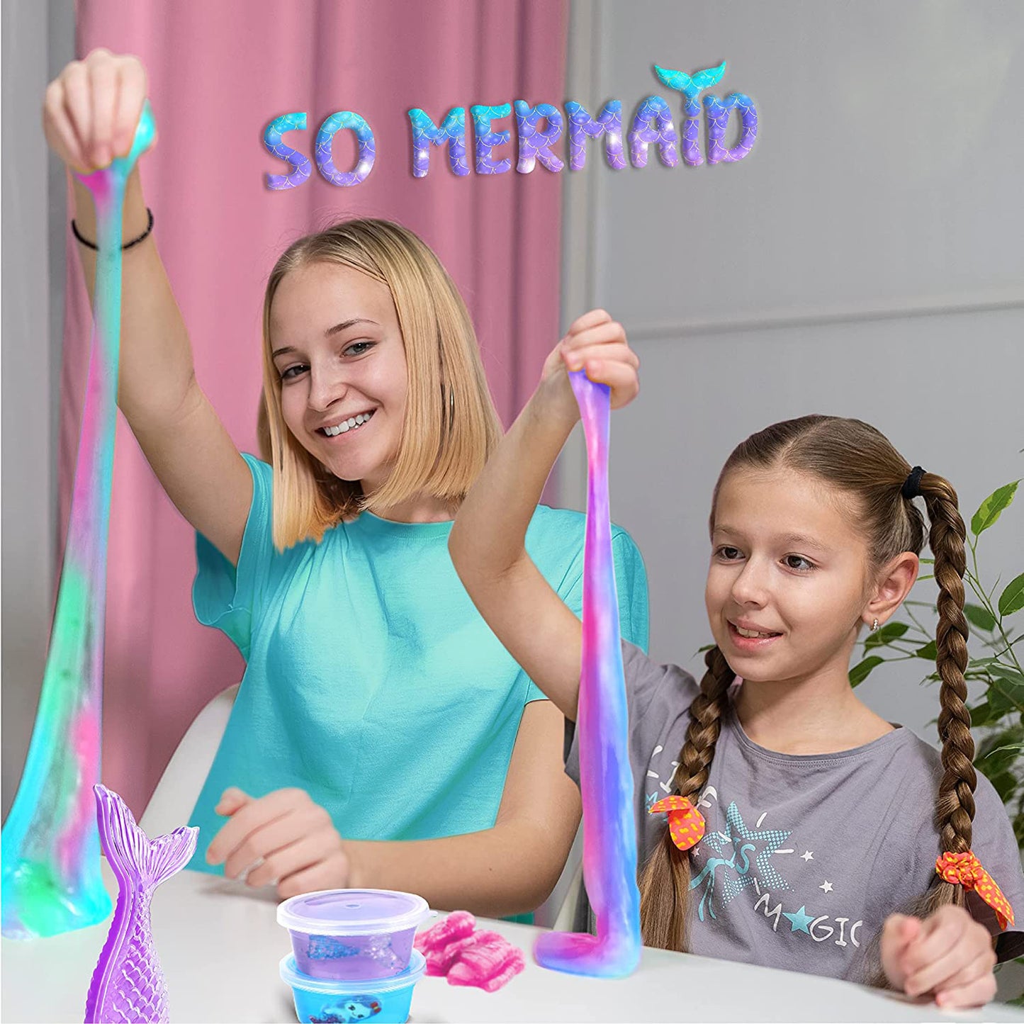 DIY Fluffy Mermaid Slime Kit – Colorful & Fun Craft Activity for Kids