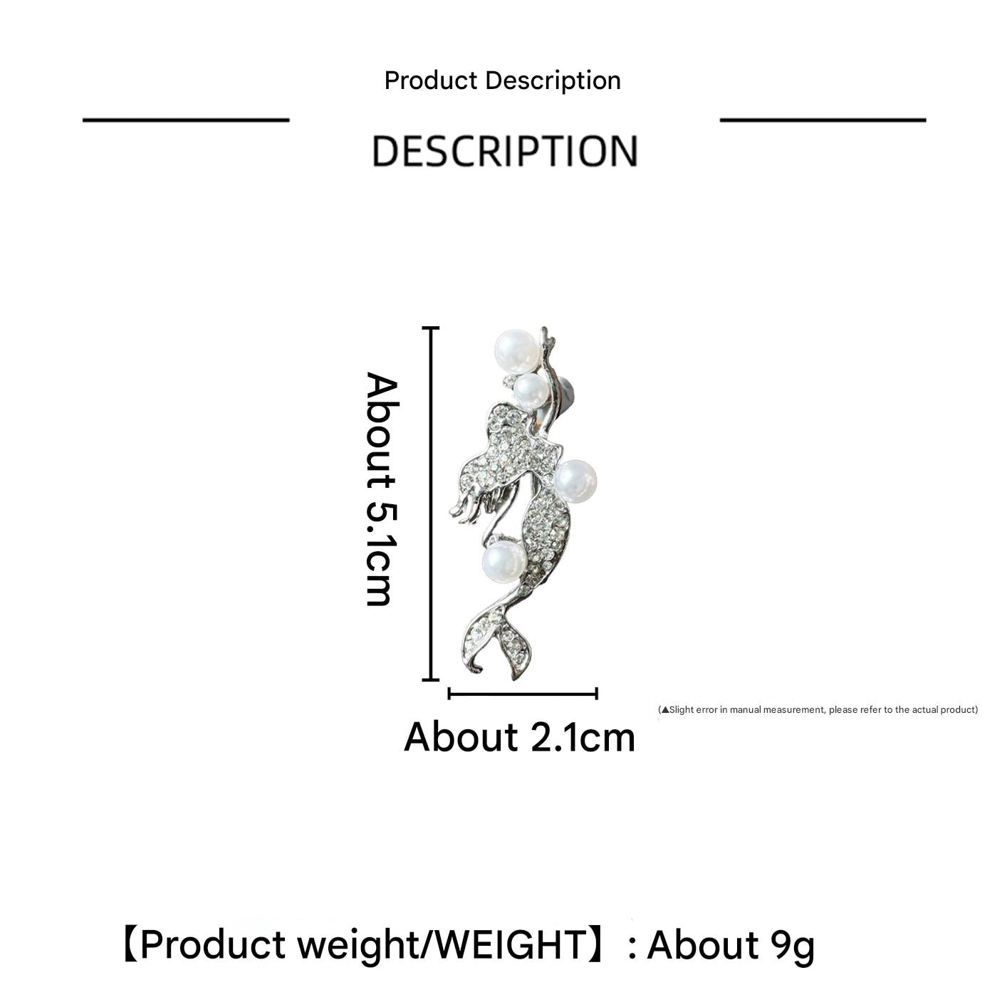 Rose gold mermaid pin brooch for women