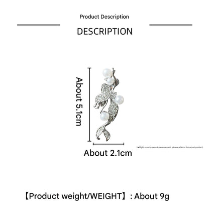Rose gold mermaid pin brooch for women