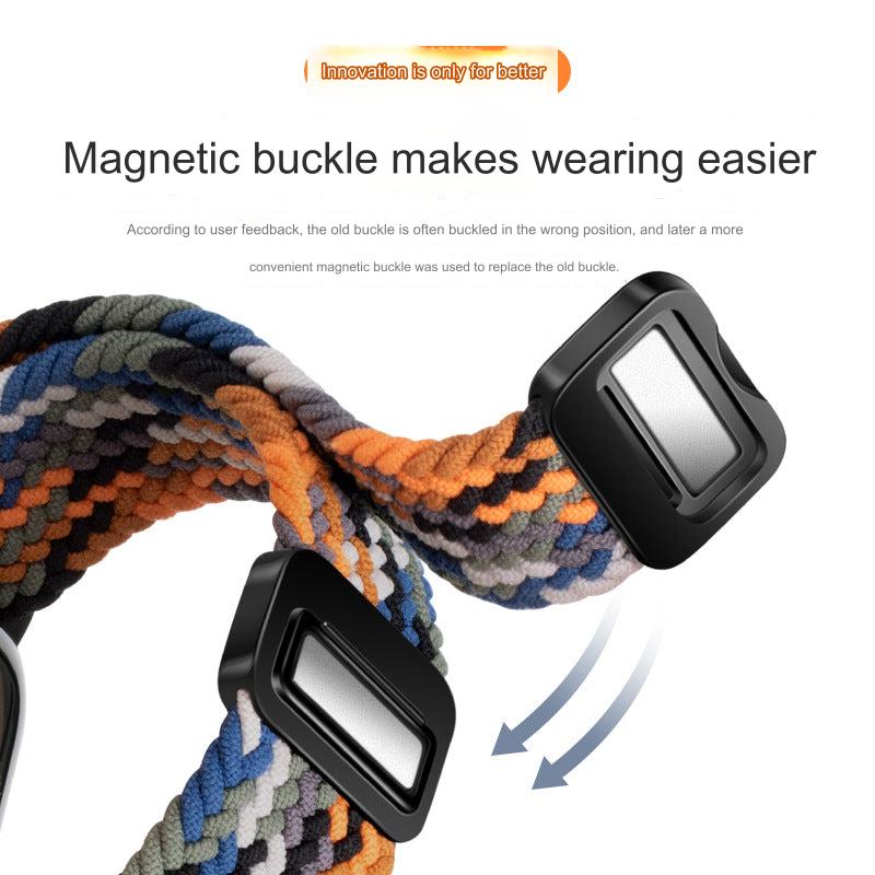 Stylish Nylon Woven Magnetic Apple Watch Band - Compatible with All Series