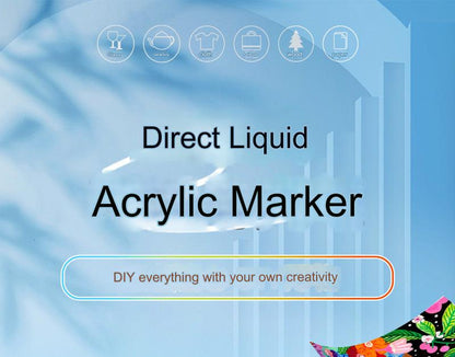 48-Color Liquid Art Markers Set - Premium Acrylic Ink for Artists and Students