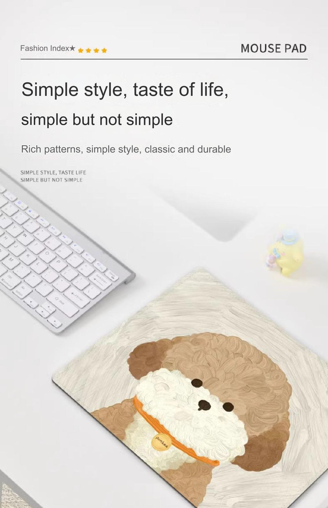 Cute Cartoon Animal Desk Mouse Pad - Soft Non-Slip Gaming Mat for Home & Office