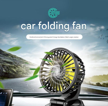 Easy mount car fan in use