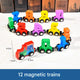 Mini Magnetic Number Train with 12 Cars (Pack of 1)