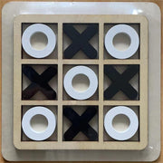 Black and White XO Tic-Tac-Toe Raised Edition (Pack of 1)