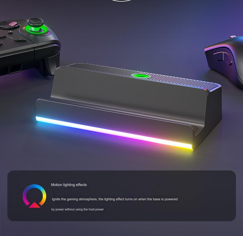 GameDeck Pro RGB Dock for Steam Deck - Anti-Slip Base with USB 3.0 Ports and 4K Output