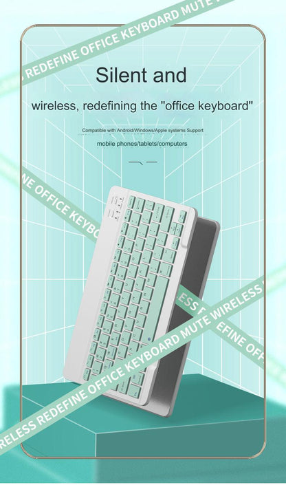 Wireless Bluetooth Keyboard and Mouse Combo for iPad, iPhone, and Android Tablets - Silent Scissor Switch and Ergonomic Design