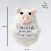 White Single-Layer Ear Pig I Card (Pack of 1)