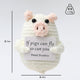 White Single-Layer Ear Pig I Card (Pack of 1)