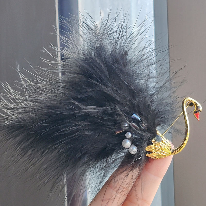 White Swan Animal Brooch Fashion Accessory