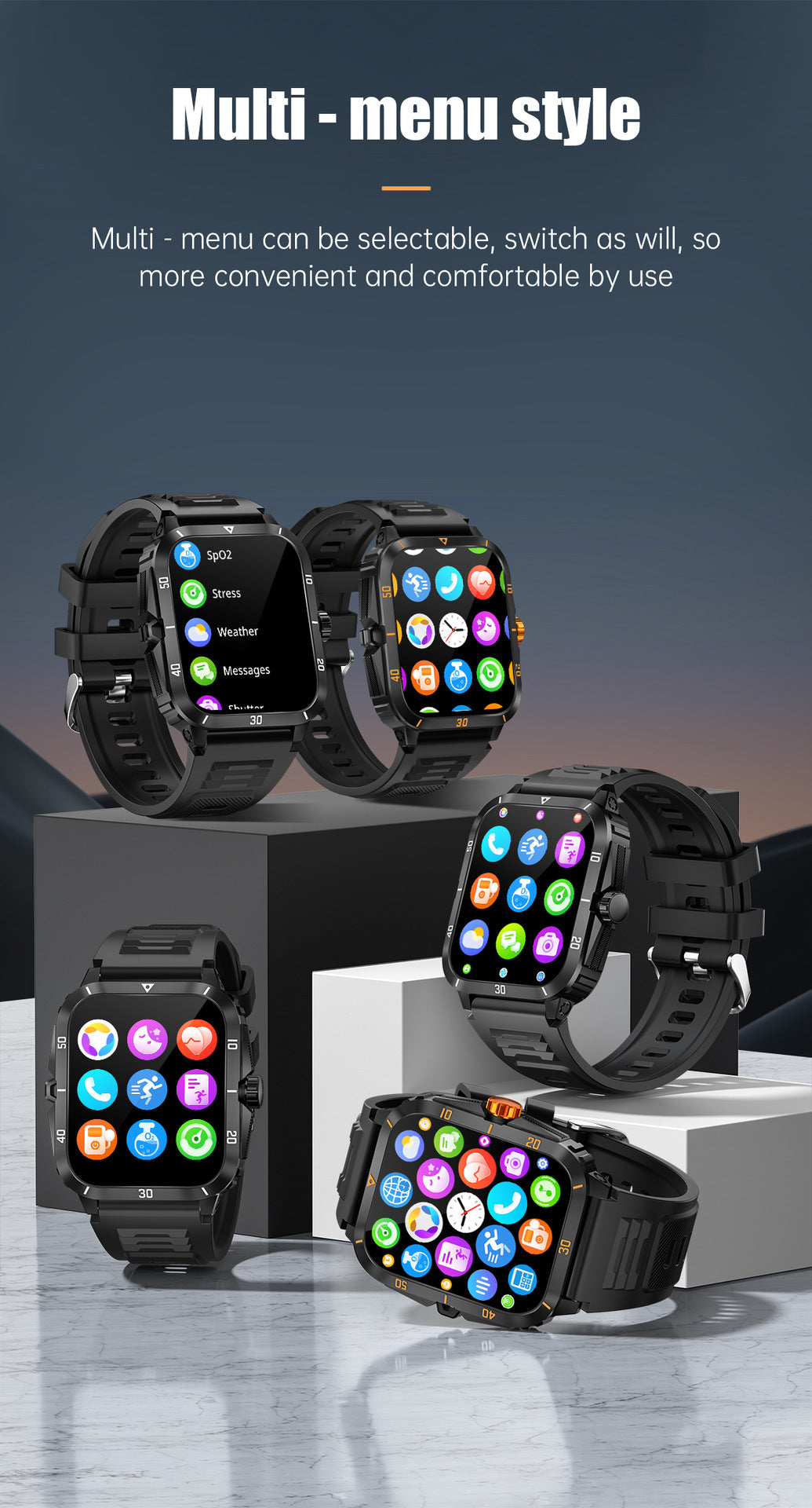 Health monitoring smartwatch step tracking