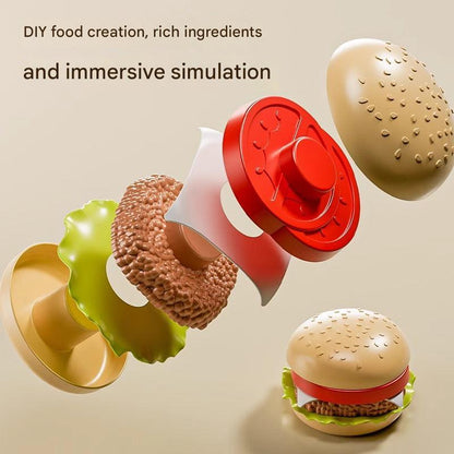 pretend play food set with burgers and ice creams