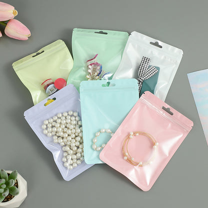 macaron-colored PVC bags in packaging