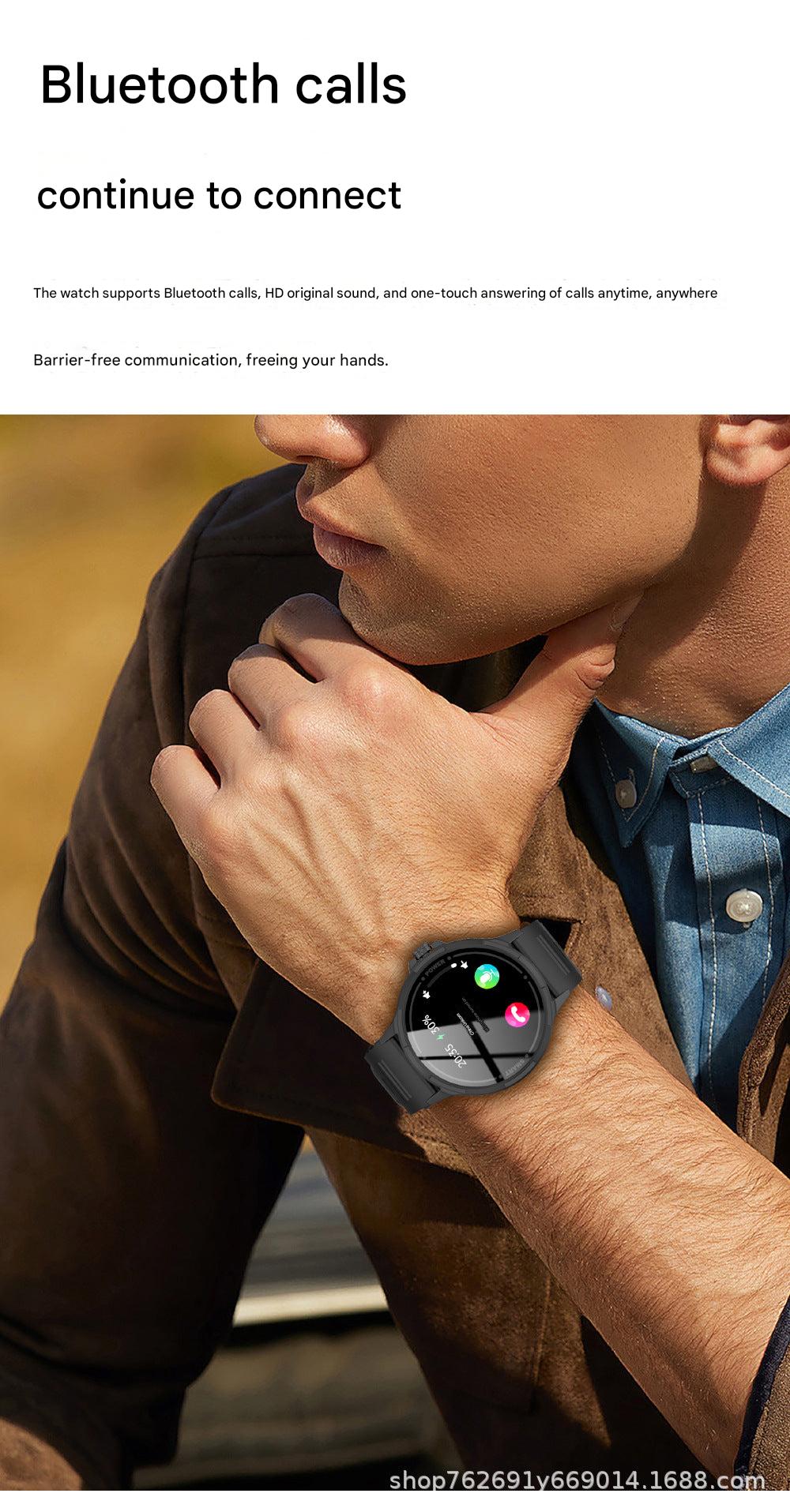 Bluetooth smartwatch displaying music control feature