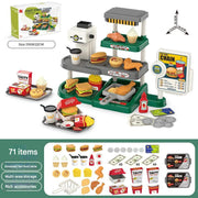 Burger Fast Food (71PCS with water feature, sound, green) 0.6kg (Pack of 3)