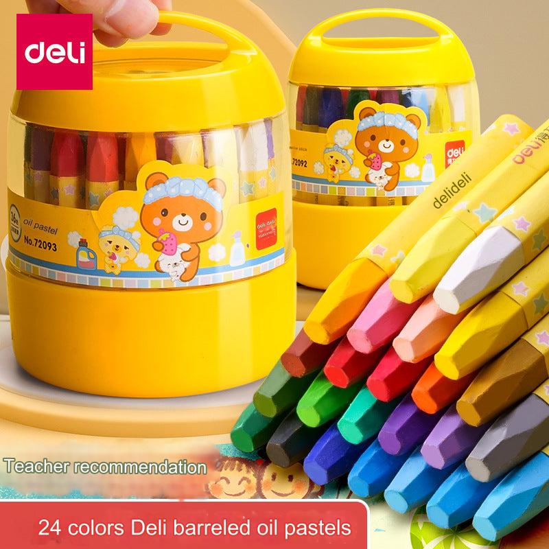 Vibrant 24-Color Set of Washable Crayons - Perfect for Kids' Art and Creativity