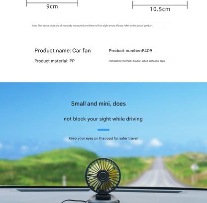 Car fan operating in truck