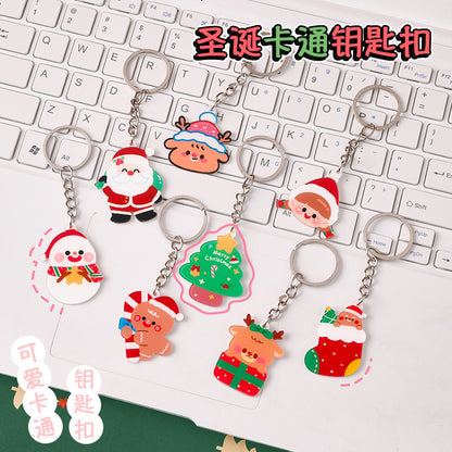 colorful Christmas tree keychain