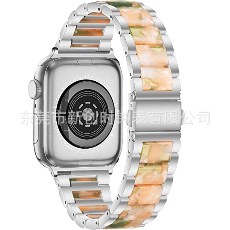 Luxurious Lightweight Metal Resin Band for Apple Watch 9/1SE - Versatile Styles Available