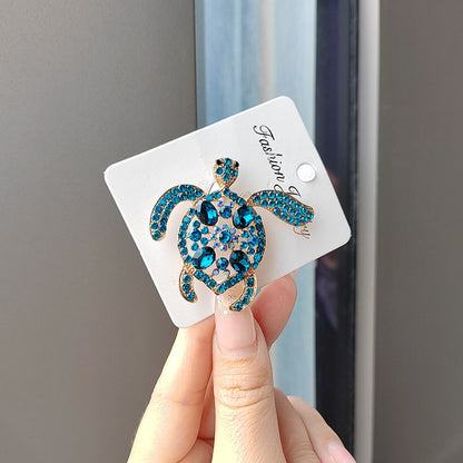 Colorful turtle brooch design