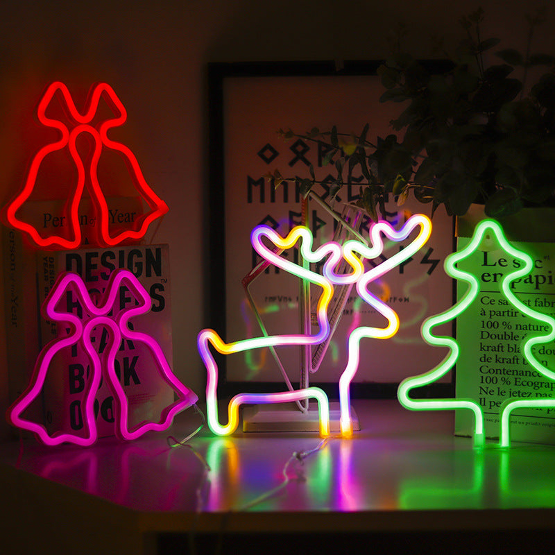 festive neon LED Christmas tree light