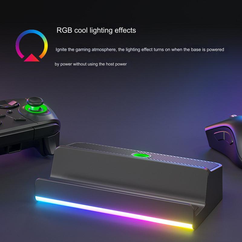 GameDeck Pro RGB Dock for Steam Deck - Anti-Slip Base with USB 3.0 Ports and 4K Output