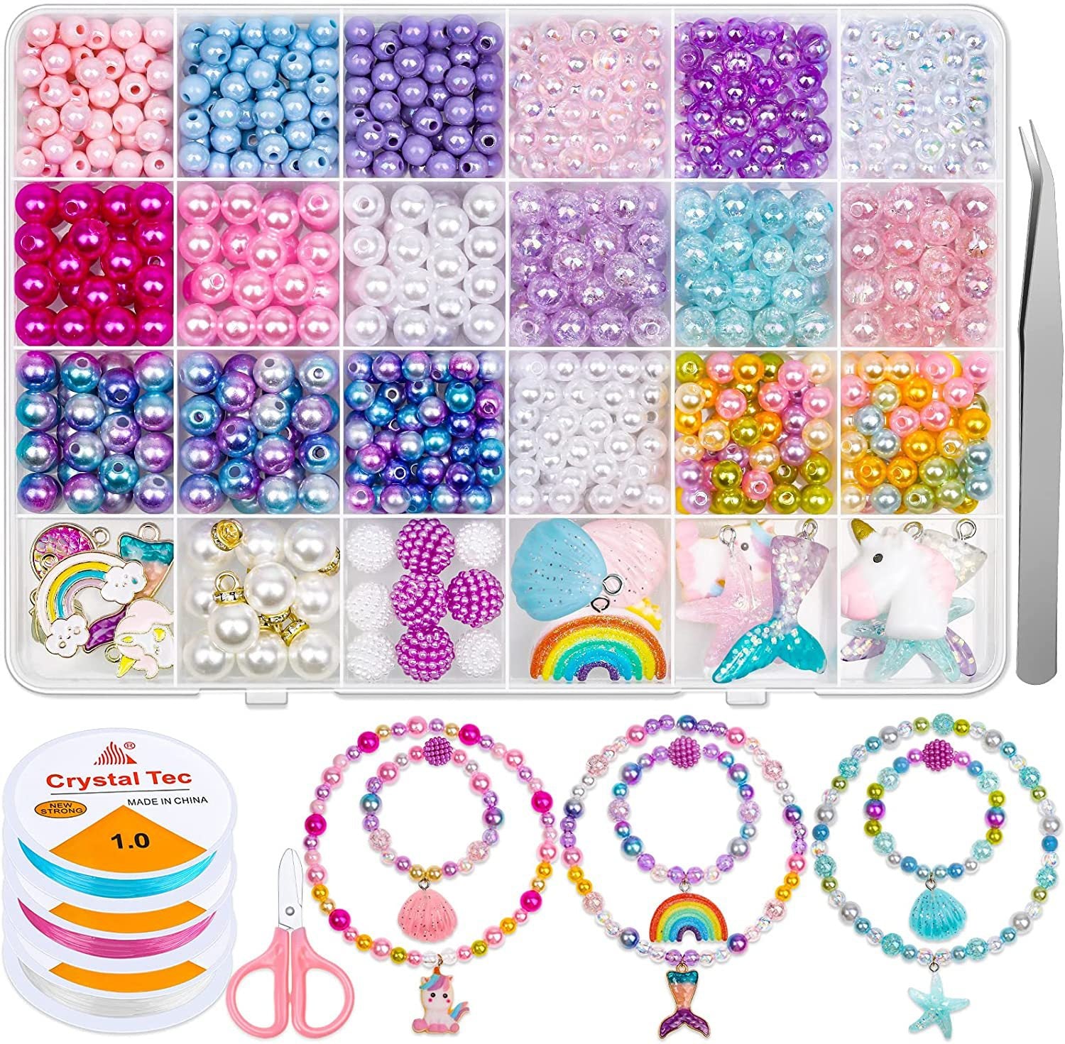 DIY necklace and bracelet making set