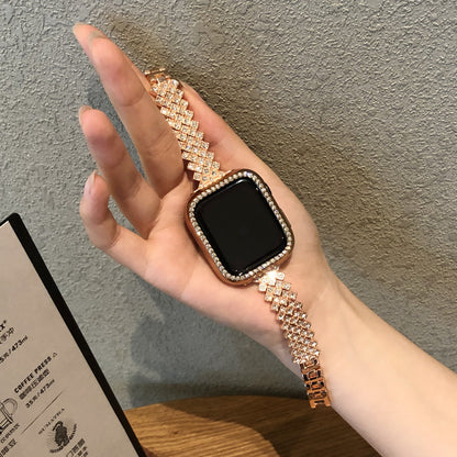 Stylish Metal Diamond Watch Band for Apple Watch Series 4-7 & SE – Chic Fashion Accessory