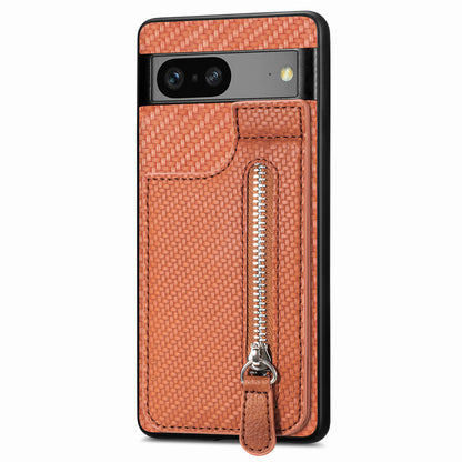 Carbon Fiber Wallet Phone Case with Stand for Google Pixel 8 & 7 Series - Versatile, Protective, and Stylish