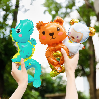 assorted colors cartoon balloons aluminum material