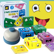 Iron box 2.5cm face-changing magic cube + 64 cards + grab bell