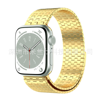 Premium Metal Loop Band for Apple Watch - Adjustable Magnetic Closure - Available in Multiple Colors and Sizes