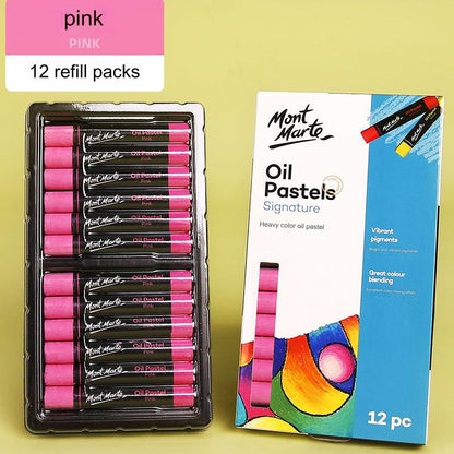 Montmartre 24-Color Ultra Soft Oil Pastels for Kids - Vibrant, Easy to Blend Art Crayons