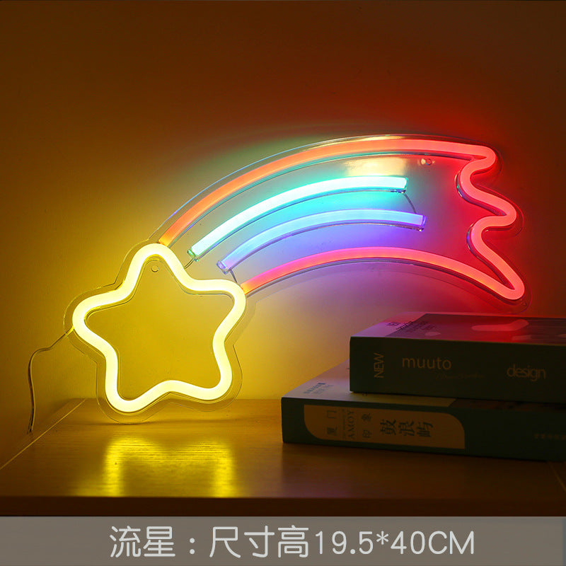 neon sign with hello design