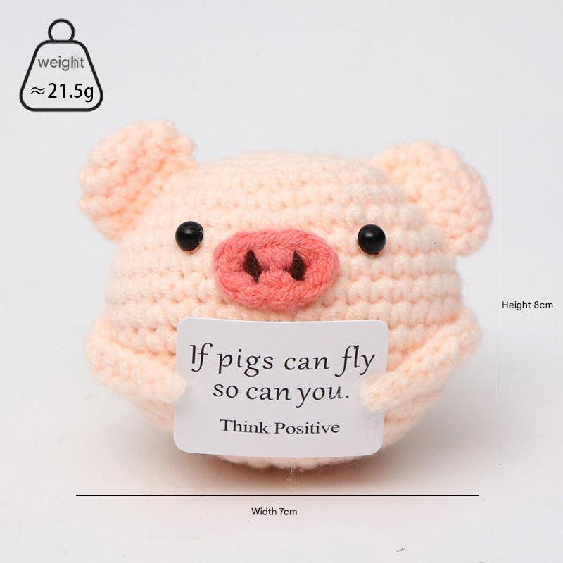 child-friendly plush knitted animal