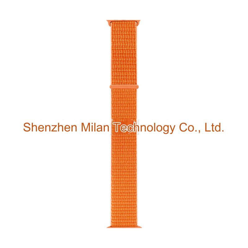 Stylish Nylon Braided Watch Band for Apple Watch - Compatible with Series 1-9 & Ultra - Adjustable Velcro Closure - Multiple Colors Available