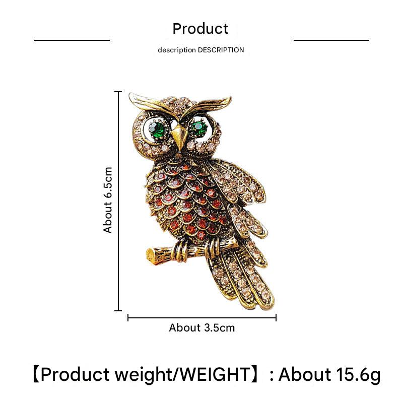 Elegant owl brooch on a scarf image 4