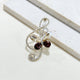 Champagne Butterfly Crystal Note Brooch