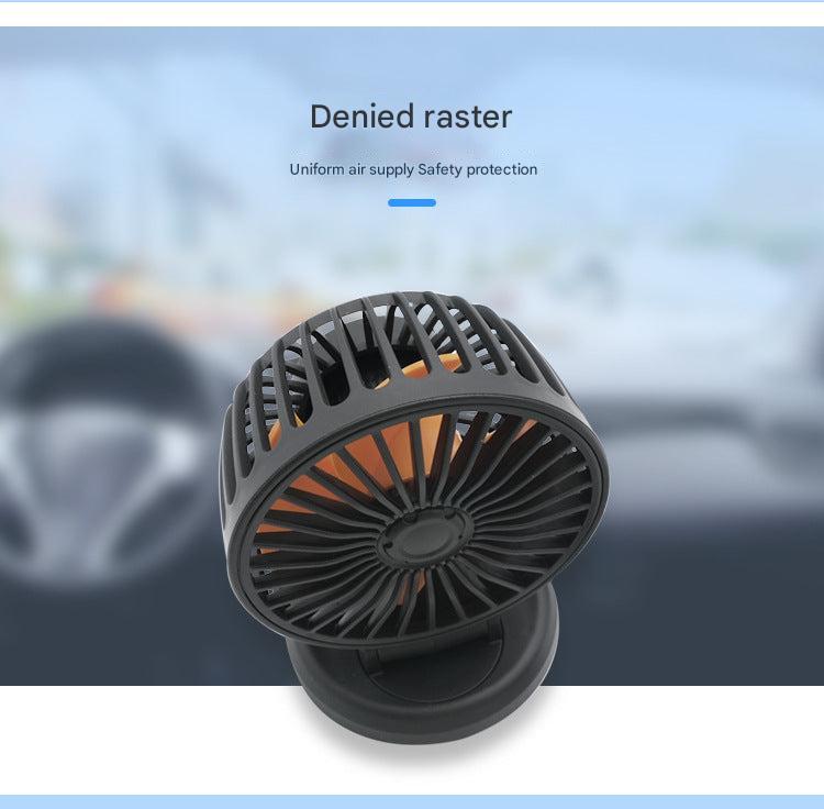 Car fan with suction mount details