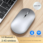 X2 Rechargeable Dual Mode Bluetooth Wireless Mouse Silver (Pack of 1)