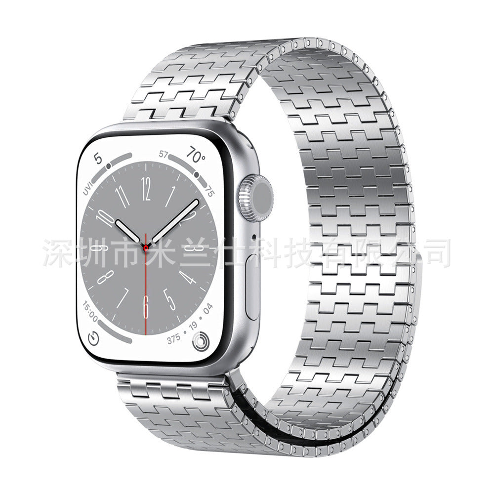 Premium Metal Loop Band for Apple Watch - Adjustable Magnetic Closure - Available in Multiple Colors and Sizes