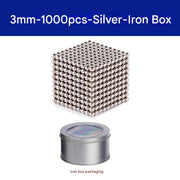 3mm balls, 1000 pieces, silver, tin box packaging (Pack of 1)