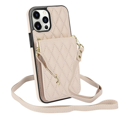 Luxury Crossbody Phone Case for iPhone and Samsung - Stylish PU Leather with Card Holder and Strap