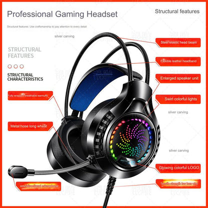 RGB Wired Gaming Headset with 7.1 Surround Sound - Q7 Model