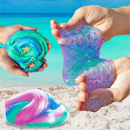 DIY Fluffy Mermaid Slime Kit – Colorful & Fun Craft Activity for Kids