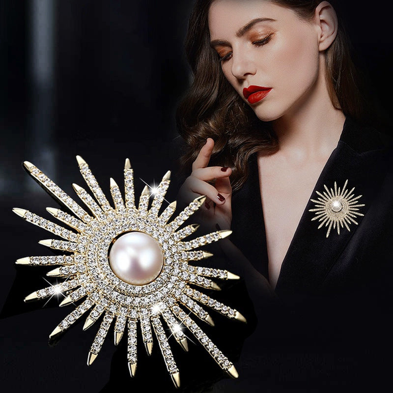 Charming sunflower brooch for trendy outfits