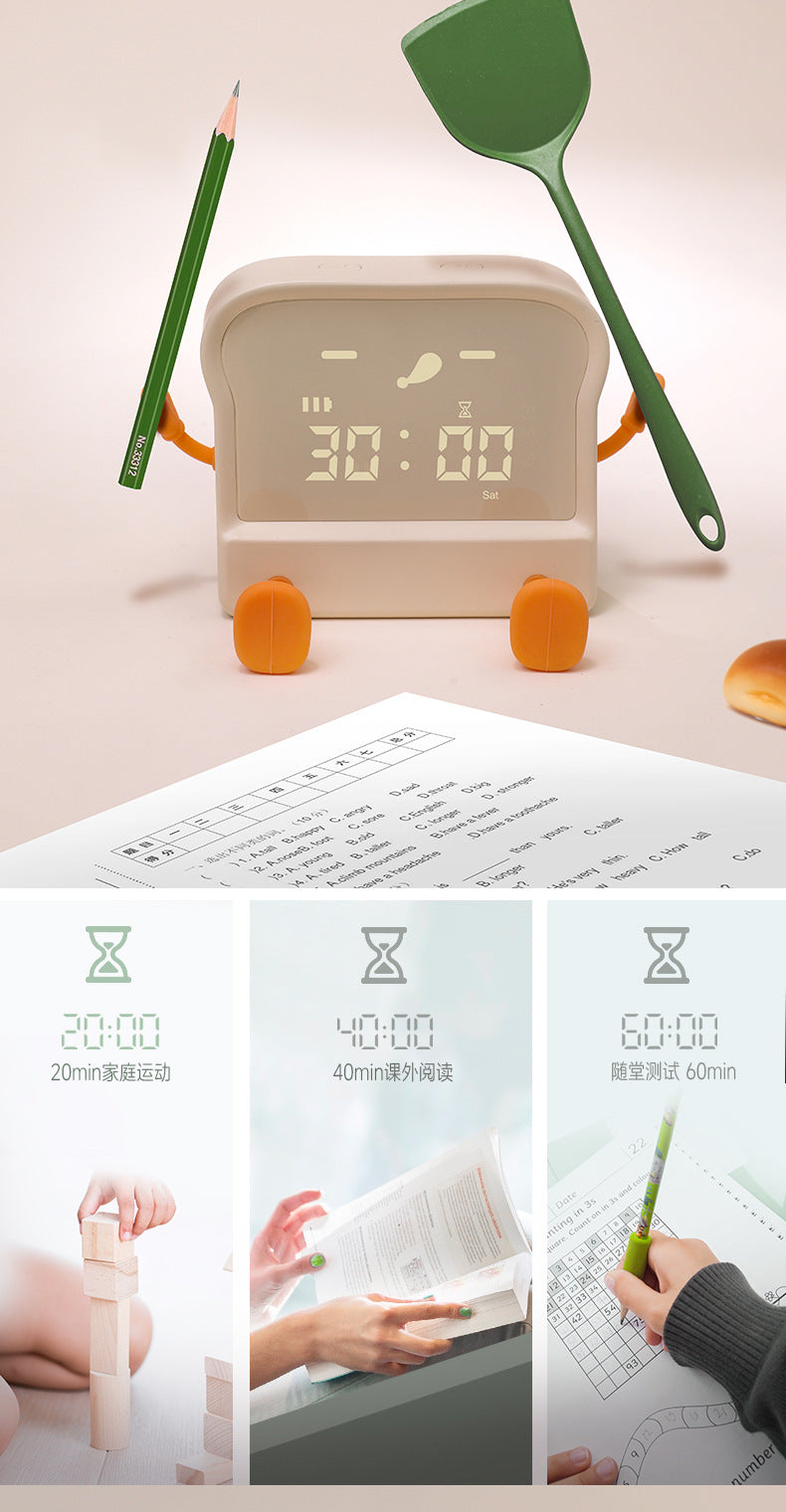 interactive LED display of modern alarm clock