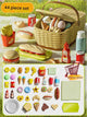 Western Meal + Dessert Basket Set + Pushcart [44 Pieces] with Picnic Mat (Pack of 3)