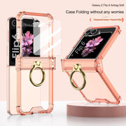 【Ring】Tempered glass + transparent orange